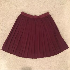 H&M Maroon Skater Skirt